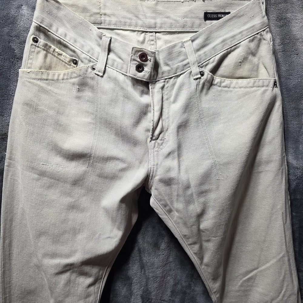 Guess Men's Bootcut Jeans for MEN - Cream/Gray - Size 30 - Like New